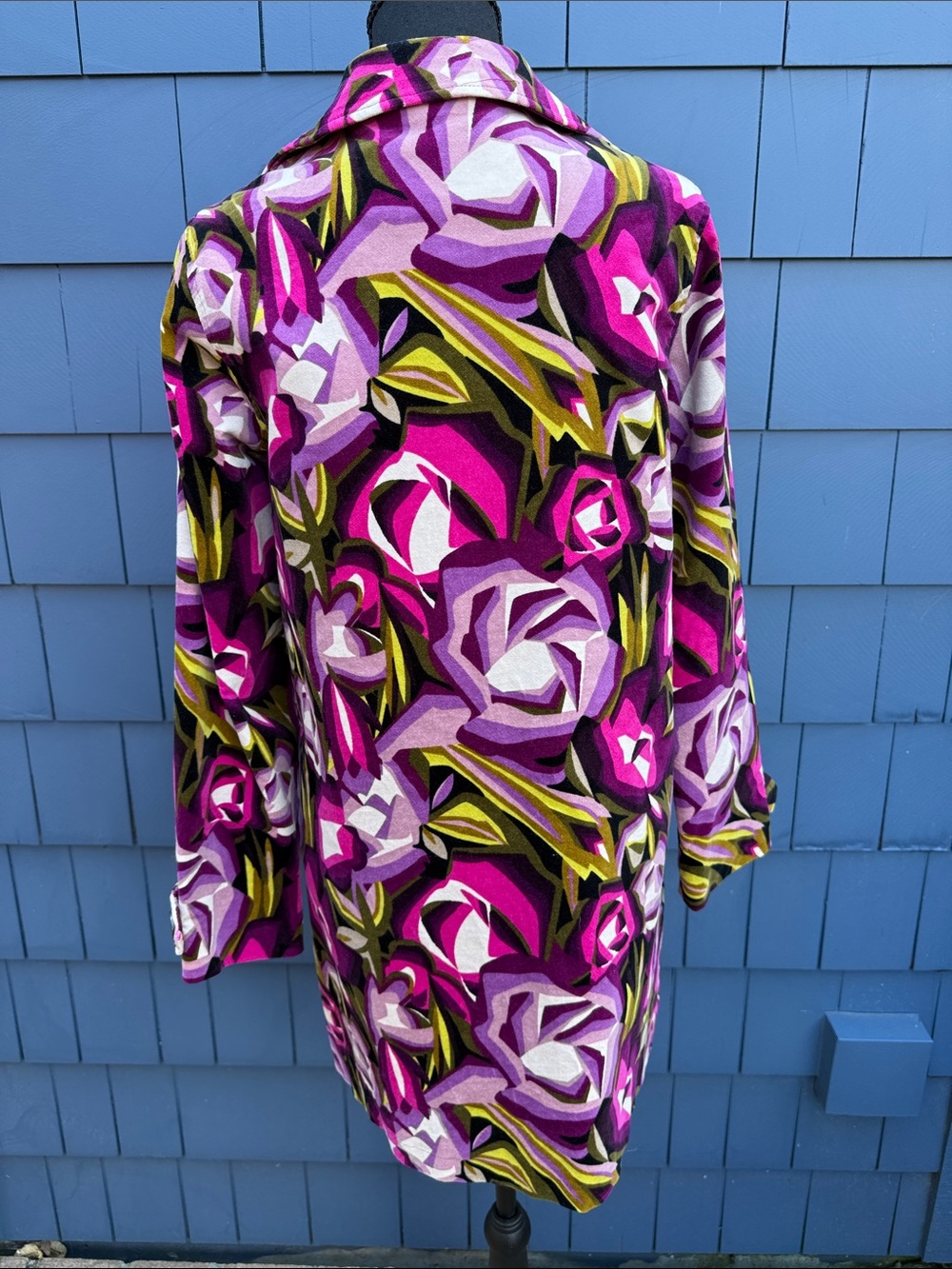 Missoni for Target Purple Pink Floral Double-Breasted Coat XL - Picture 6 of 11